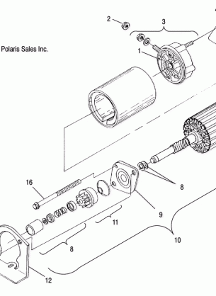 ENGINE STARTING MOTOR - S10NT5BSL / BSM / BEL / BSF (49SNOWSTARTER09TRAIL)