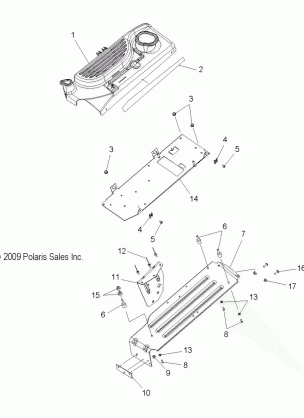 CHASSIS CLUTCH GUARD and COVER - S10PB8ESA / ESL (49SNOWCLUTCHGUARD10600IQ)