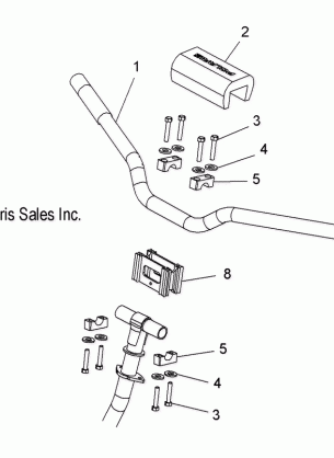 STEERING HANDLEBAR MOUNTING - S10PB8ESA / ESL (49SNOWHANDLEBAR09SHIFT)