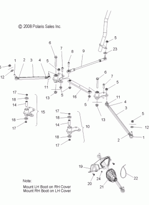 STEERING LOWER and TIE RODS - S10PB8ESA / ESL (49SNOWSTEERINGLWR09800SHIFT)