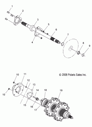 DRIVE TRAIN JACKSHAFT and DRIVESHAFT  - S10PB8ESA / ESL (49SNOWDRIVETRAIN09600TRG)