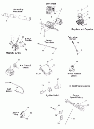 ELECTRICAL SWITCHES SENSORS and COMPONENTS - S10PB8ESA / ESL (49SNOWELECT10800IQ)