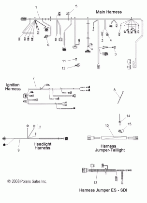 ELECTRICAL WIRING HARNESSES - S10PB8ESA / ESL (49SNOWHARNESS10800RMK)