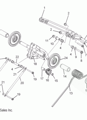 SUSPENSION REAR TORQUE ARM - S09PE8ES / EEL (49SNOWTORQUEREAR09600DRGN)