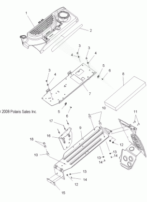 CHASSIS CLUTCH GUARD and COVER - S09PK6KS / KE / PM6KS / KE (49SNOWCLUTCHGUARD09600RMK)