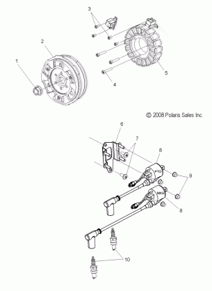 ELECTRICAL IGNITION SYSTEM - S09PK6KS / KE / PM6KS / KE (49SNOWMAGNETO09600RMK)