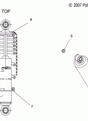 SUSPENSION SHOCK FRONT TRACK (7043048) - S09PK8ES (49SNOWSHOCKFRONT7043048)