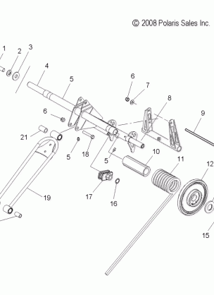 SUSPENSION TORQUE ARM REAR - S09PL8ES / EE (49SNOWTORQUEREAR09ASLT)