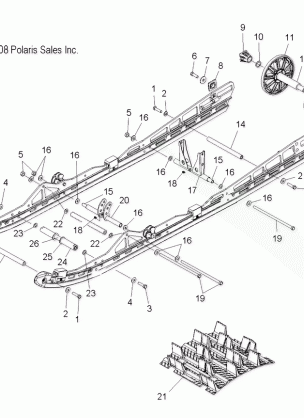 SUSPENSION REAR - S09PM8 / PG8 / PH8 ALL OPTIONS (49SNOWSUSPRR09700RMK)