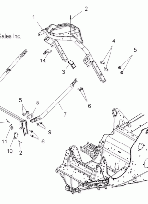 CHASSIS FRONT ASM. - S09PR6HSL / PS6HSL / HEL (49SNOW CHASSISFRT09600SB)