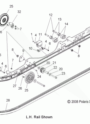 SUSPENSION RAIL MOUNTING - S09PR6KS / KE (49SNOWSUSPRAIL09TRBOSB)