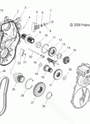 DRIVE TRAIN GEARCASE ASM. - S09PR7FS / FE (49SNOWGEARCASE09FSTRG)