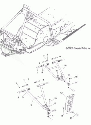 SUSPENSION FRONT CONTROL ARMS and SPINDLE - S09MX6JS / JE (49SNOWSUSPFRT09600RACE)