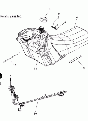 FUEL SYSTEM FUEL TANK ASM. - S09PT6HS / HE (49SNOWFUELTANK09600TRG)