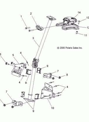 STEERING ADJUSTABLE STEERING POST ASM. - S09PT6HS / HE (49SNOWSTEERINGPOSTCLEANLX)