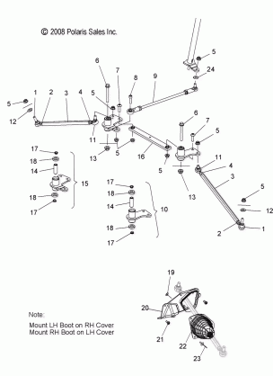 STEERING LOWER - S09PT6HS / HE (49SNOWSTEERINGLWR09600TRG)