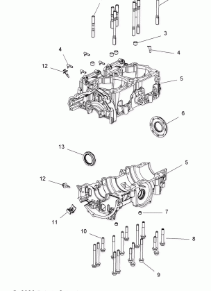 ENGINE CRANKCASE - S09PT6HS / HE (49SNOWCRANKCASE09600TRG)