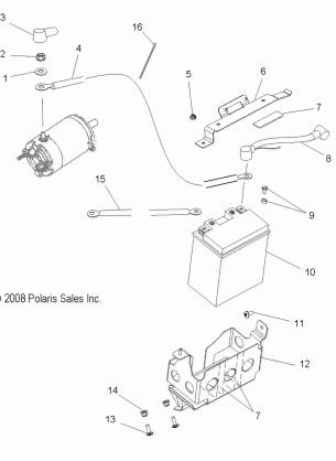 ELECTRICAL BATTERY and CABLES - S09PT6HS / HE (49SNOWBATTERY09600IQ)