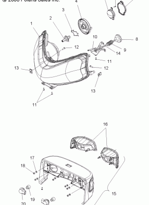 ELECTRICAL HEADLIGHT and TAILLIGHT - S09PT6HS / HE (49SNOWHEADLGHT09600TRG)