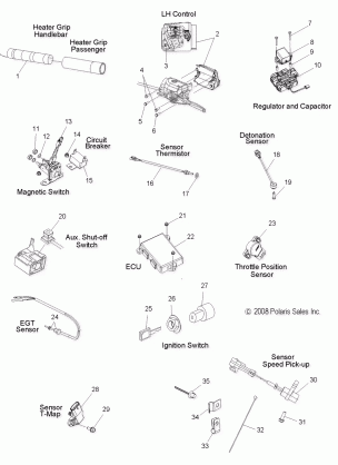 ELECTRICAL SWITCHES SENSORS and COMPONENTS - S09PT6HS / HE (49SNOWELECT09600TRG)