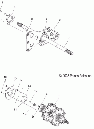 DRIVE TRAIN JACKSHAFT and DRIVESHAFT - S09PT7ES / EE / FS (49SNOWDRIVETRAIN09FSTRG)