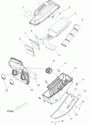 ENGINE AIR INTAKE SYSTEM (FS) - S09PT7ES / EE (49SNOWAIR09FSTRG)