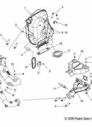 ENGINE EXHAUST (NA) - S09PT7ES / EE - S08PT7ES / EE (49SNOWEXHAUSTFSTOUR)