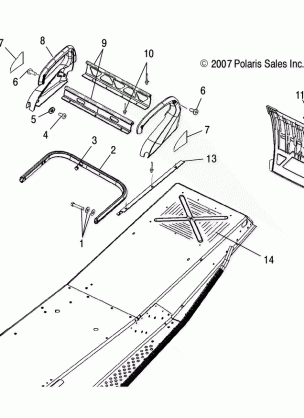 CHASSIS REAR BUMPER and SNOW FLAP - S09NJ5BS / BSF / BSL / BE (49SNOWCHASSIS09TRAIL)