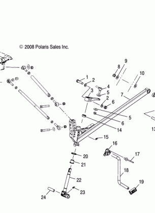 SUSPENSION RADIUS RODS and TRAILING ARM 2 - S09NJ5BS / BSF / BSL / BE (49SNOWTRLGARM09TRAIL)