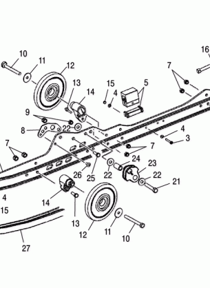 SUSPENSION RAIL MOUNTING - S09NJ5BS / BSF / BSL / BE (49SNOWSUSPRAIL08TRLRMK)