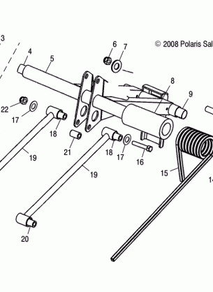 SUSPENSION TORQUE ARM REAR - S09NJ5BS / BSF / BSL / BE (49SNOWTORQUEREAR09TRAIL)