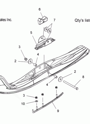 STEERING SKI ASSEMBLY - S09NT5BS / BE / BSF / NU5BS / BE (49SNOWSKIASM08340)