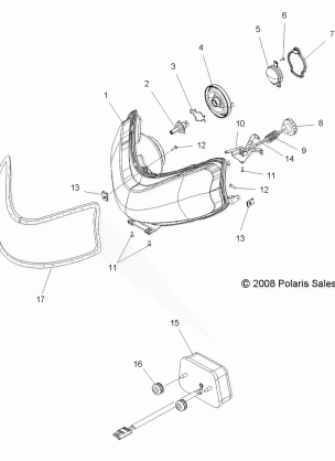 ELECTRICAL HEADLIGHT and TAILLIGHT - S09PB5BS / BE (49SNOWHEADLGHT09550SHIFT)