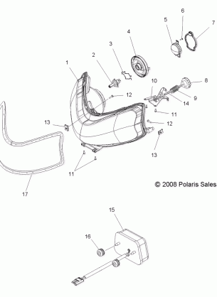 ELECTRICAL HEADLIGHT and TAILLIGHT - S09PB8ES / ESL (49SNOWHEADLGHT09800SB)