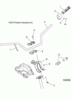 STEERING HANDLEBAR and CONTROLS - A17SEH57A7