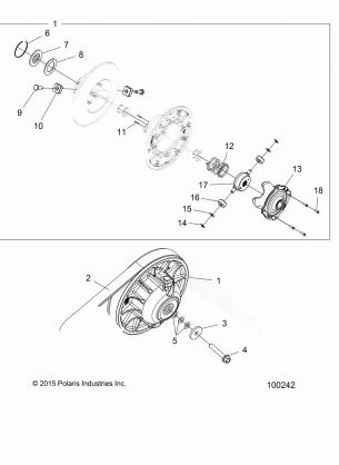 DRIVE TRAIN SECONDARY CLUTCH - A17SJE57AU