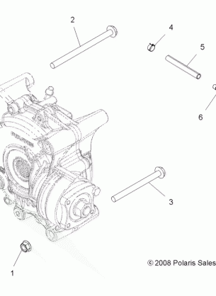 DRIVE TRAIN GEARCASE MOUNTING REAR - A17SVA85A2 (49ATVGEARCASEMTGRR09SPXP550)