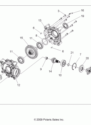 DRIVE TRAIN REAR GEARCASE INTERNALS - A17SVA85A2 (49ATVTRANSINTL1332802)