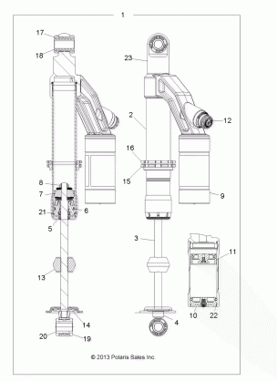 SUSPENSION SHOCK REAR - A17SVE95AM