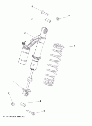 SUSPENSION SHOCK REAR MOUNTING - A17SVE95AM