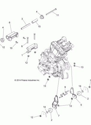 ENGINE MOUNTING - A17SWE57A1 (49ATVENGINEMTG15QUAD)