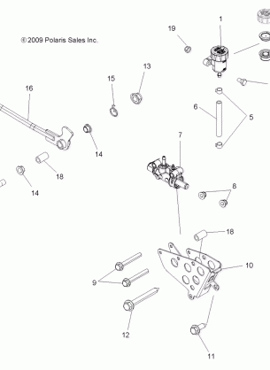 BRAKES BRAKE PEDAL and MASTER CYLINDER - A17SXA85A1 / A7 / SXE85AG / AM / AS / A9 (49ATVBRAKEFOOT10SP850)