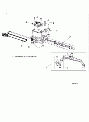 BRAKES FRONT BRAKE LEVER and MASTER CYLINDER - A17SXD95A9 / SXE95AC / AL (100932)