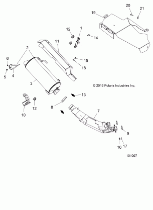 ENGINE EXHAUST - A17SXD95A9 / SXE95AC / AL (101097)