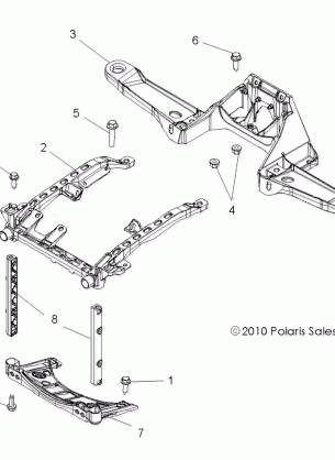 BODY FRONT RACK SUPPORT - A17SYE85AS (49ATVRACKMTG11SPTRG550)