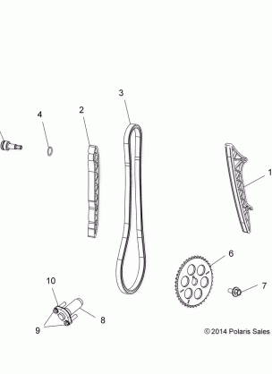 ENGINE CAM CHAIN AND TENSIONER - A17SYE85AS (49ATVCAMCHAIN15850SP)