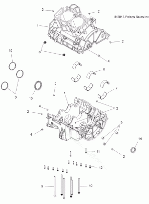 ENGINE CRANKCASE - A17SYE85AS (49ATVCRANKCASE14SPXP850)