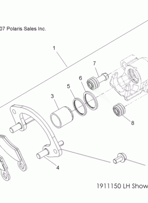 BRAKES FRONT CALIPER - A17SYE85AS (49ATVBRAKEFRT09Q60)