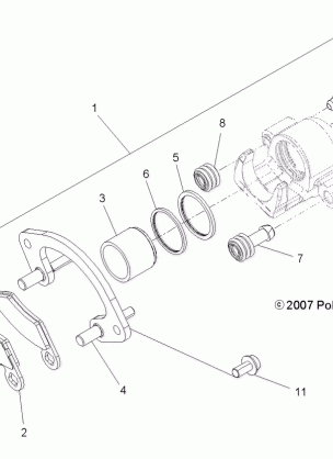 BRAKES REAR CALIPER - A17SYE85AS (49ATVBRAKERR09Q60)