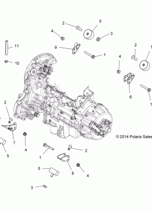 ENGINE MOUNTING AND TRANSMISSION MOUNTING - A17SYE85AS (49ATVENGINEMTG15850SP)